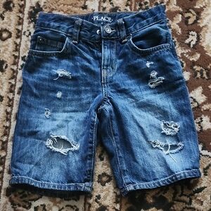 LIKE NEW! Place Boy's Blue Jean Distressed Shorts; 6